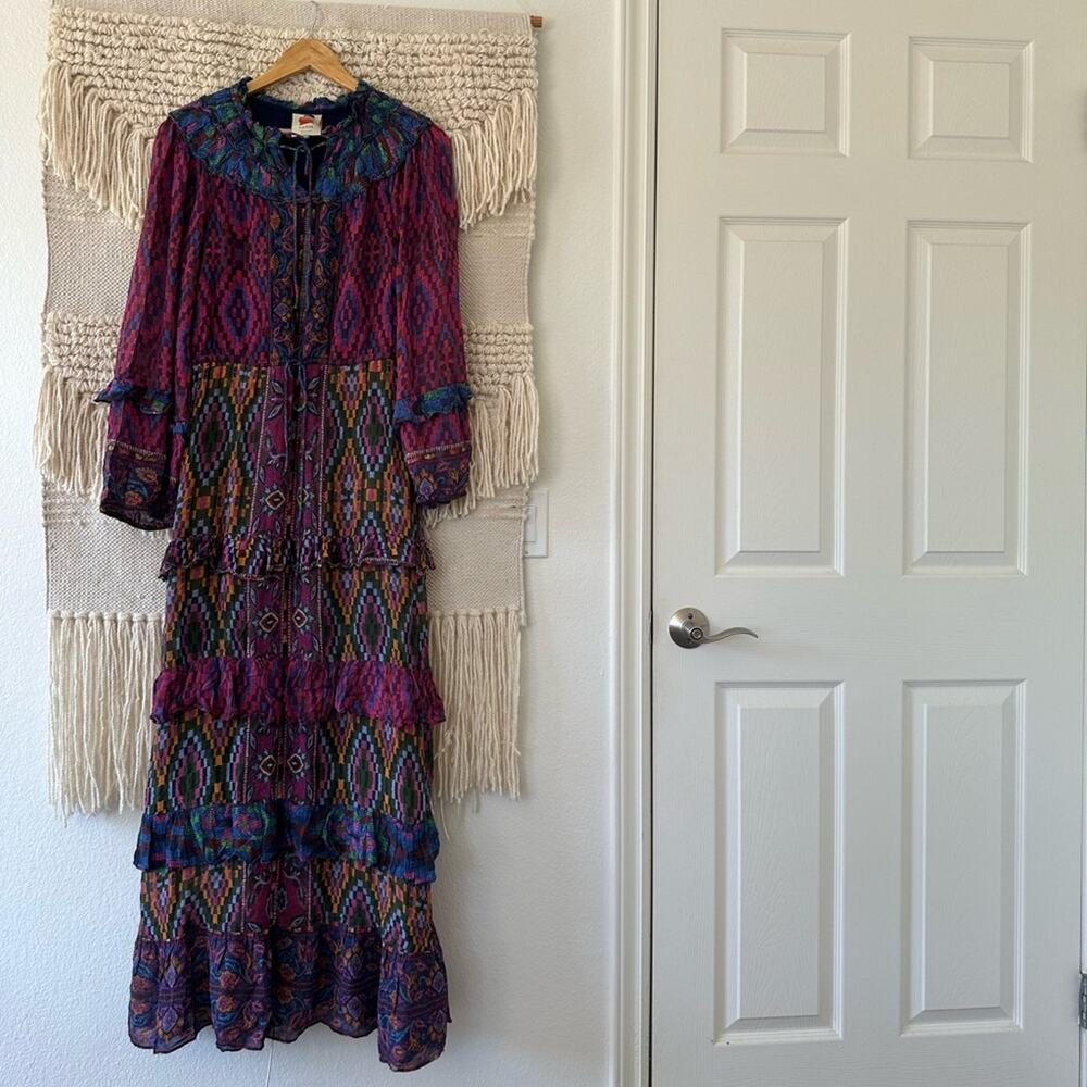 Farm Rio Mixed Tapestry Scarf Dress